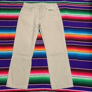 Levi's 514 straight leg beige tan pants men's 36 x 32